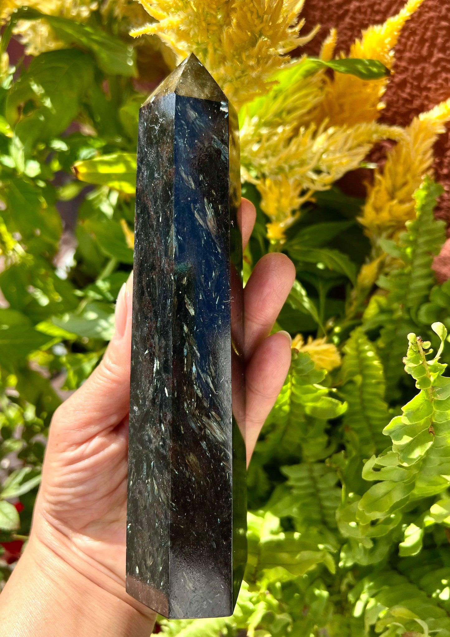 Wholesale Lot 3-4 pcs large Natural Astrophyllite Obelisk Tower Point Crystal Healing