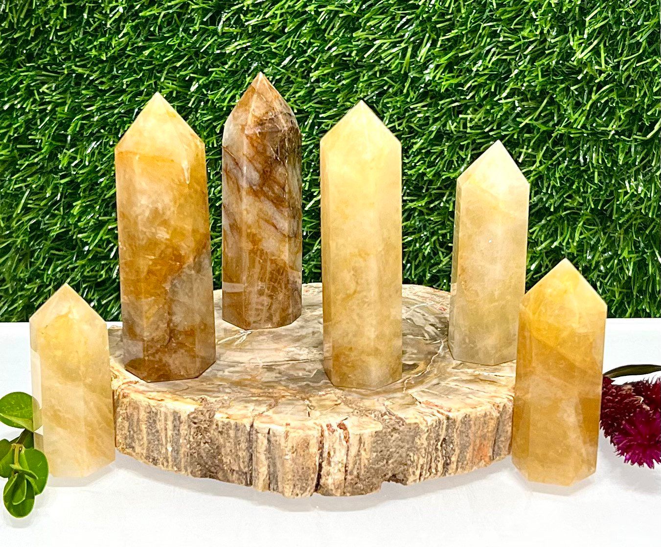 Wholesale Lot 1 Lb Natural Golden Healer Quartz Obelisk Tower Point Crystal Healing