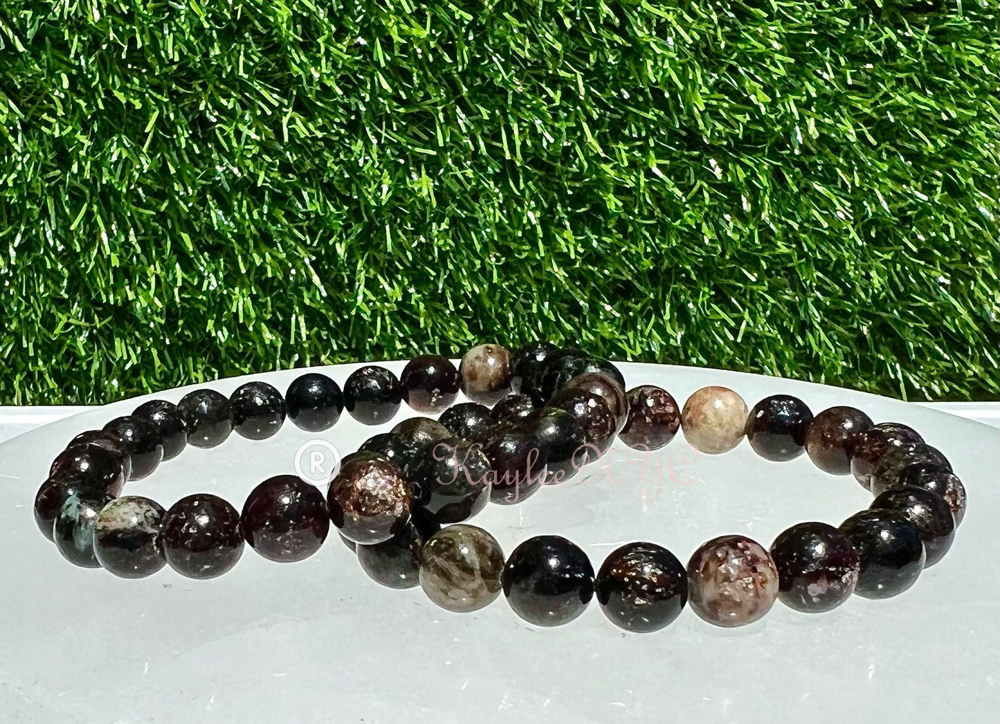 Wholesale 6 Pcs Natural Phlogopite Mica 8mm 7.5” Crystal Healing Stretch Bracelet