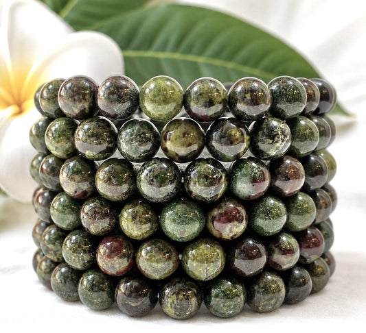 Wholesale Lot 6 Pcs Dragon Blood Bracelets 8mm 7.5” Healing Crystal Stretch Bracelet