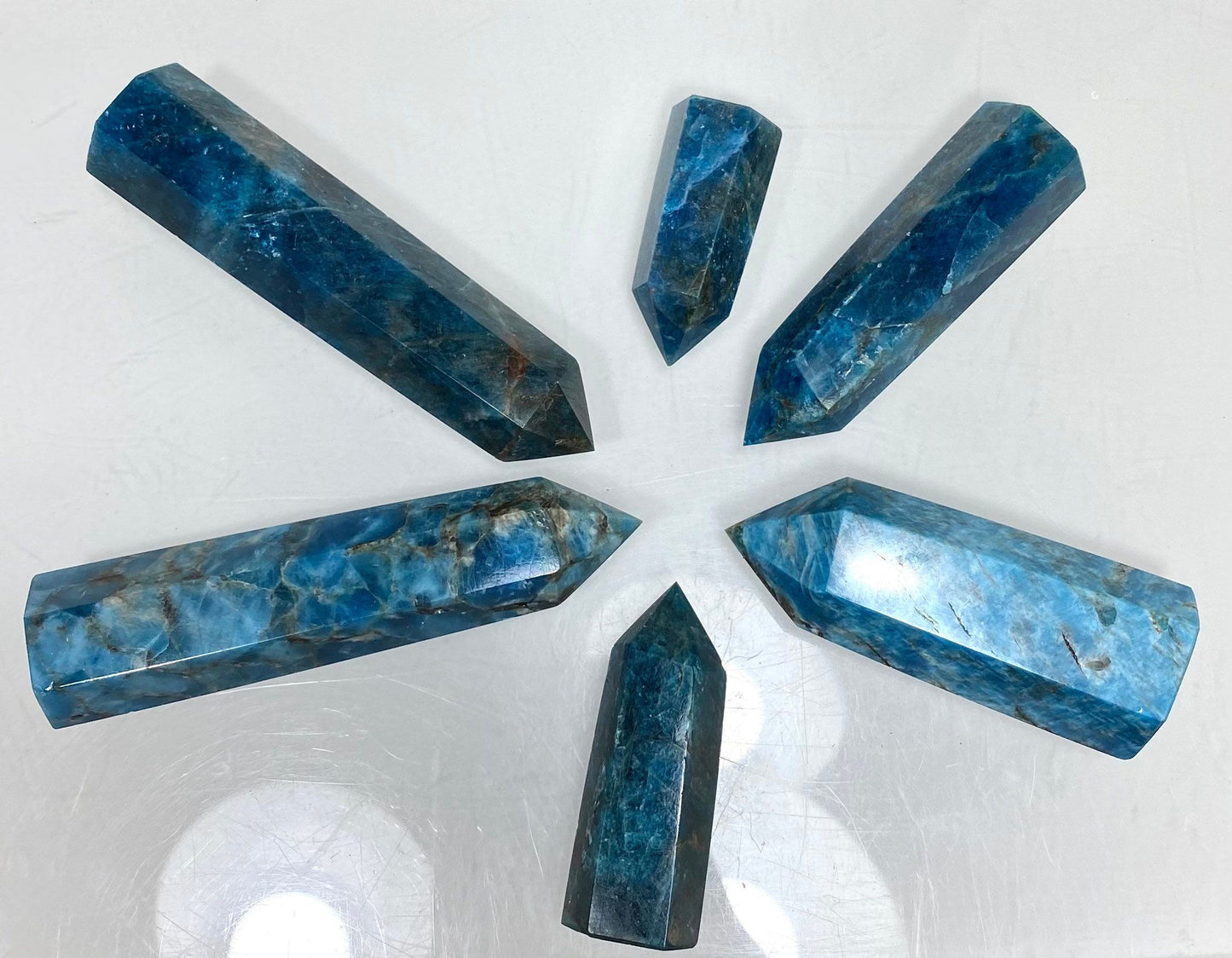 Wholesale Lot 1 lb Natural Apatite Tower Obelisk Point Wand Crystal Energy Healing