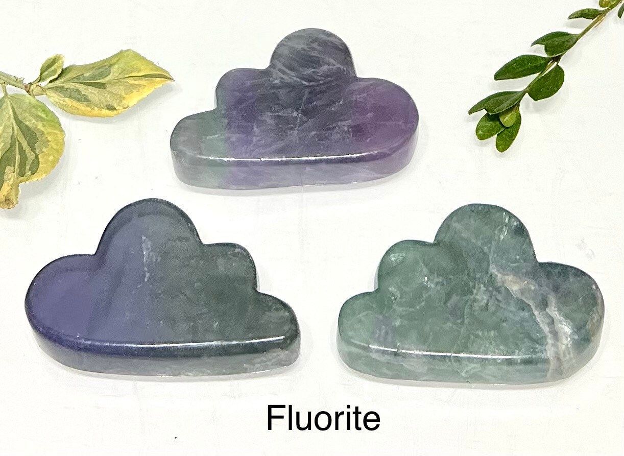 Wholesale lot 6 Pcs Mix Crystal Clouds Clear Quartz Fluorite Opalite