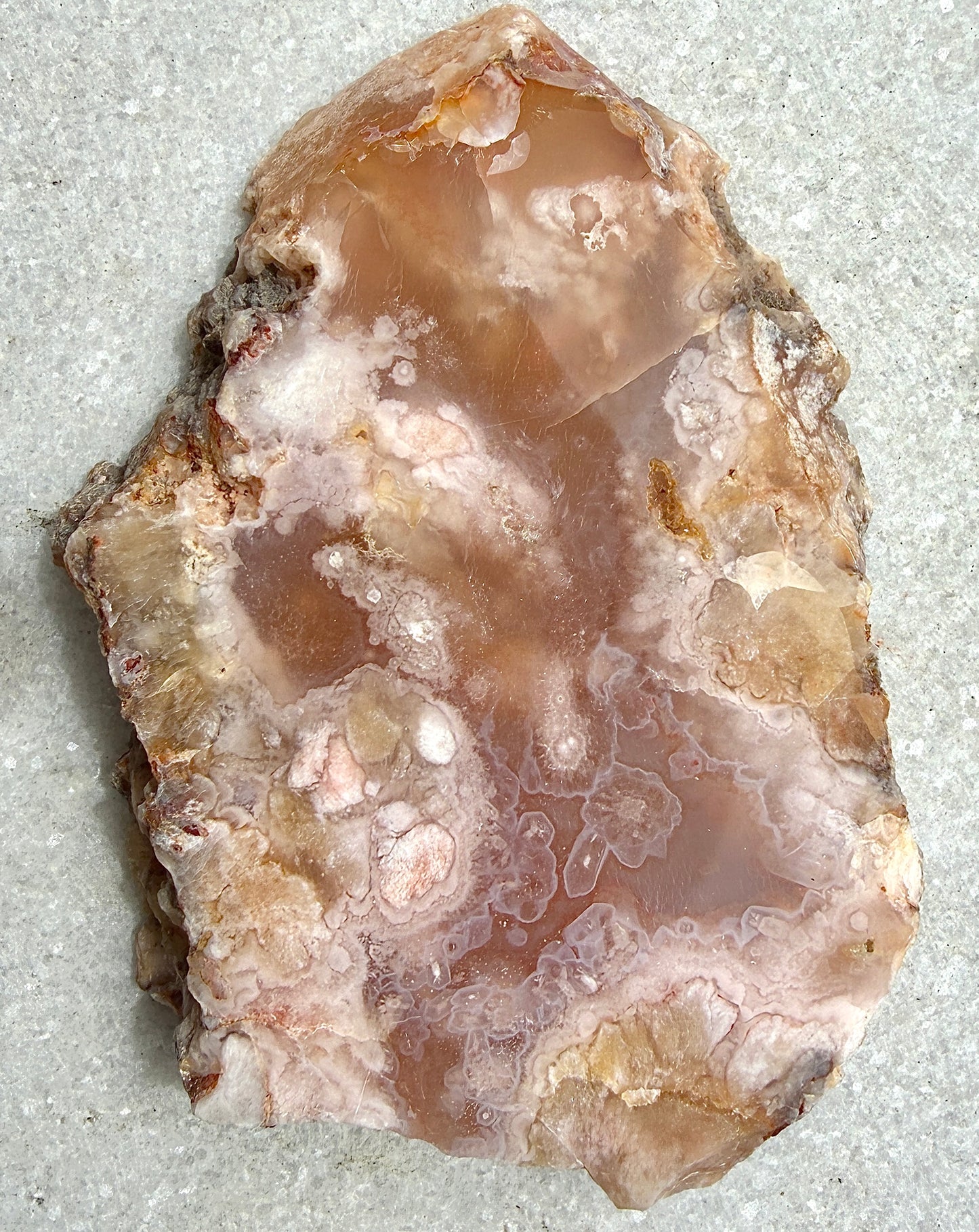 2 lbs Natural Pink Amethyst Flower Agate Slabs crystal healing energy
