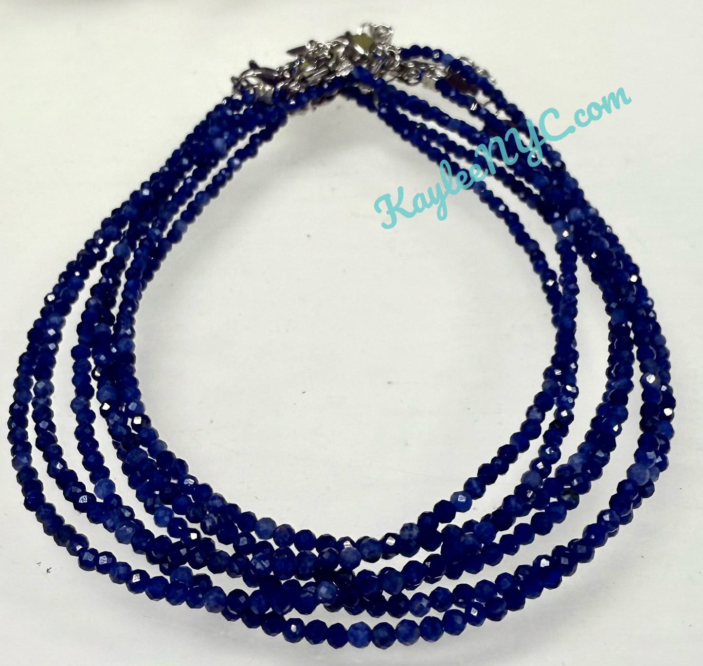6 PCs 2mm Natural Sodalite Anklets Crystal Healing Energy
