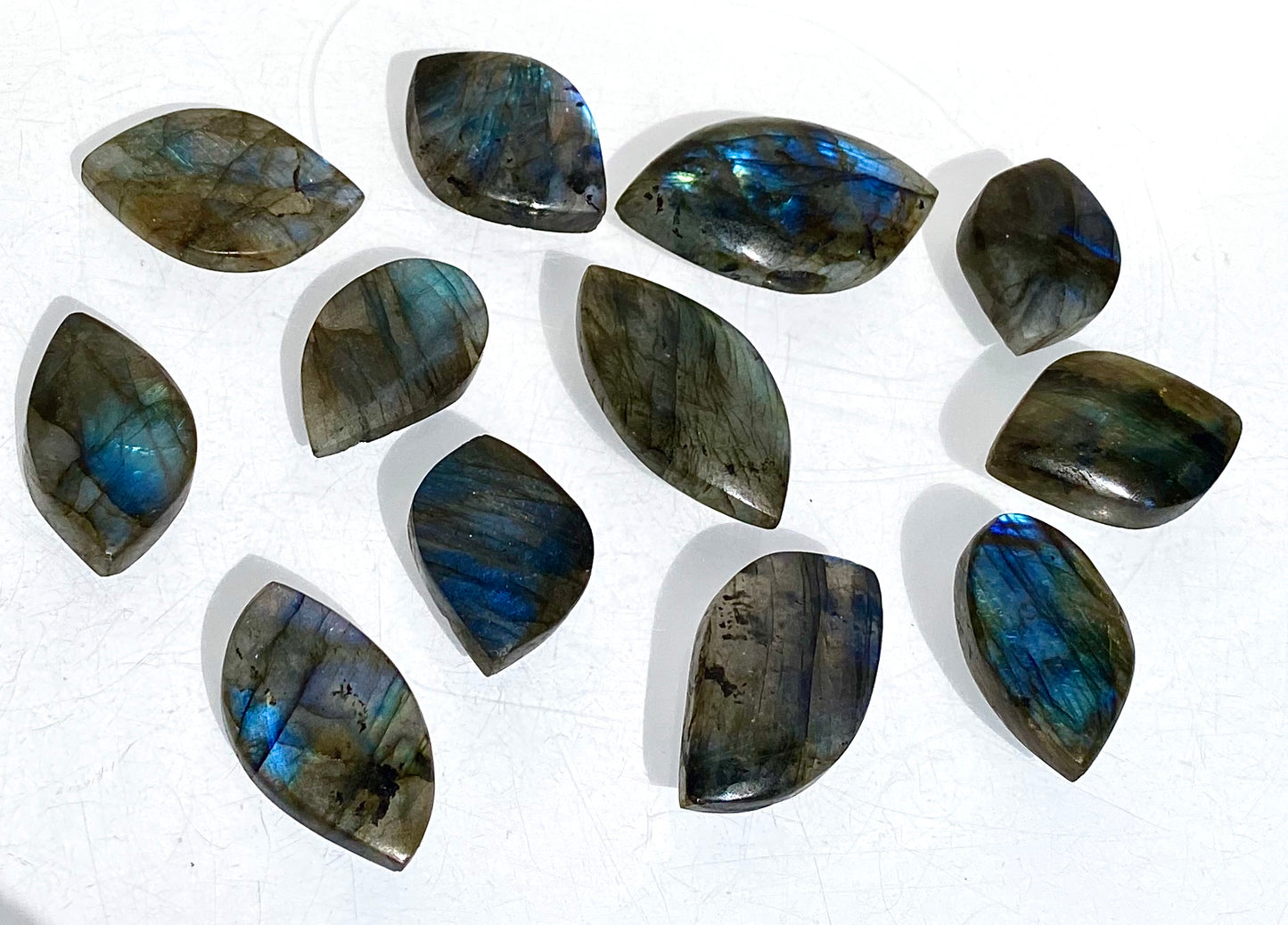 Wholesale Lot 12 pcs Natural Labradorite Cabochon Crystal Healing Energy