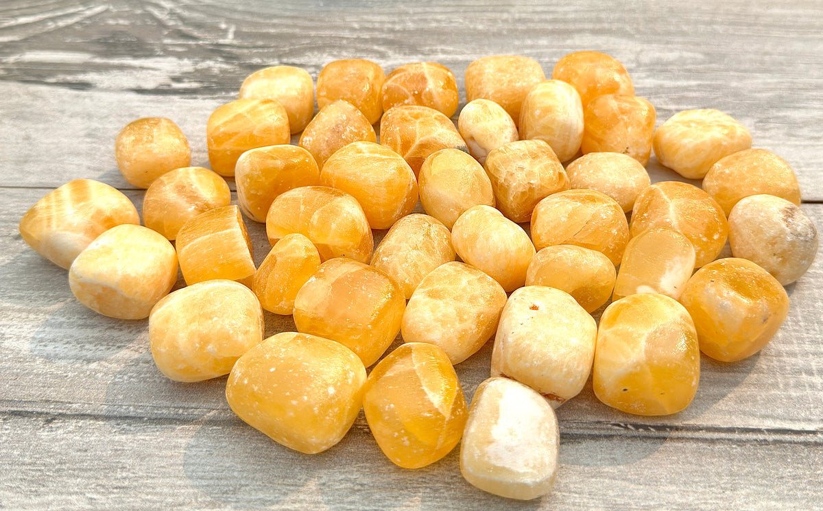 Wholesale Lot 2 lbs Natural Orange Calcite Tumble Crystal Healing Energy