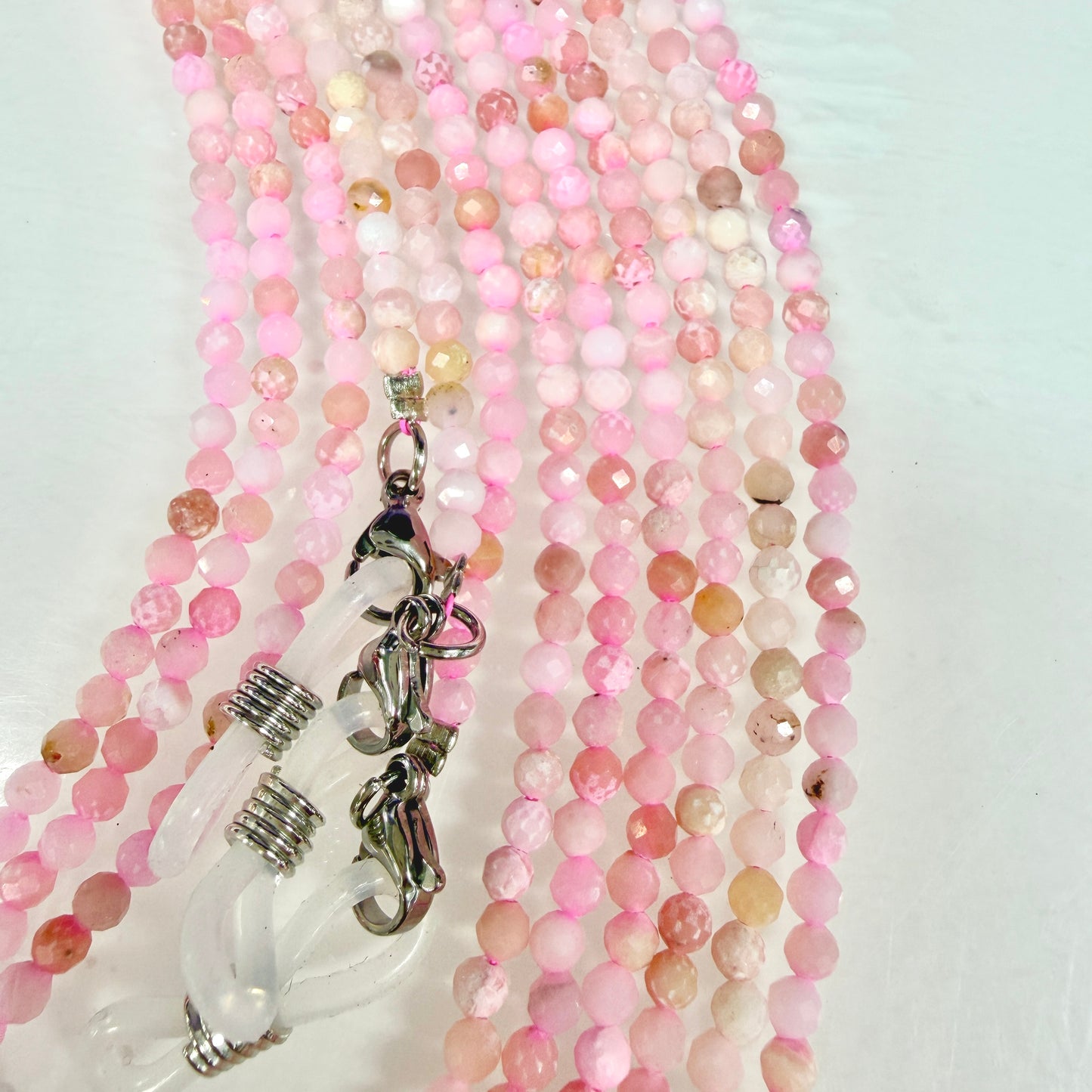 Wholesale Lot – 6 PCS 3mm Faceted Pink Opal Glasses Chains