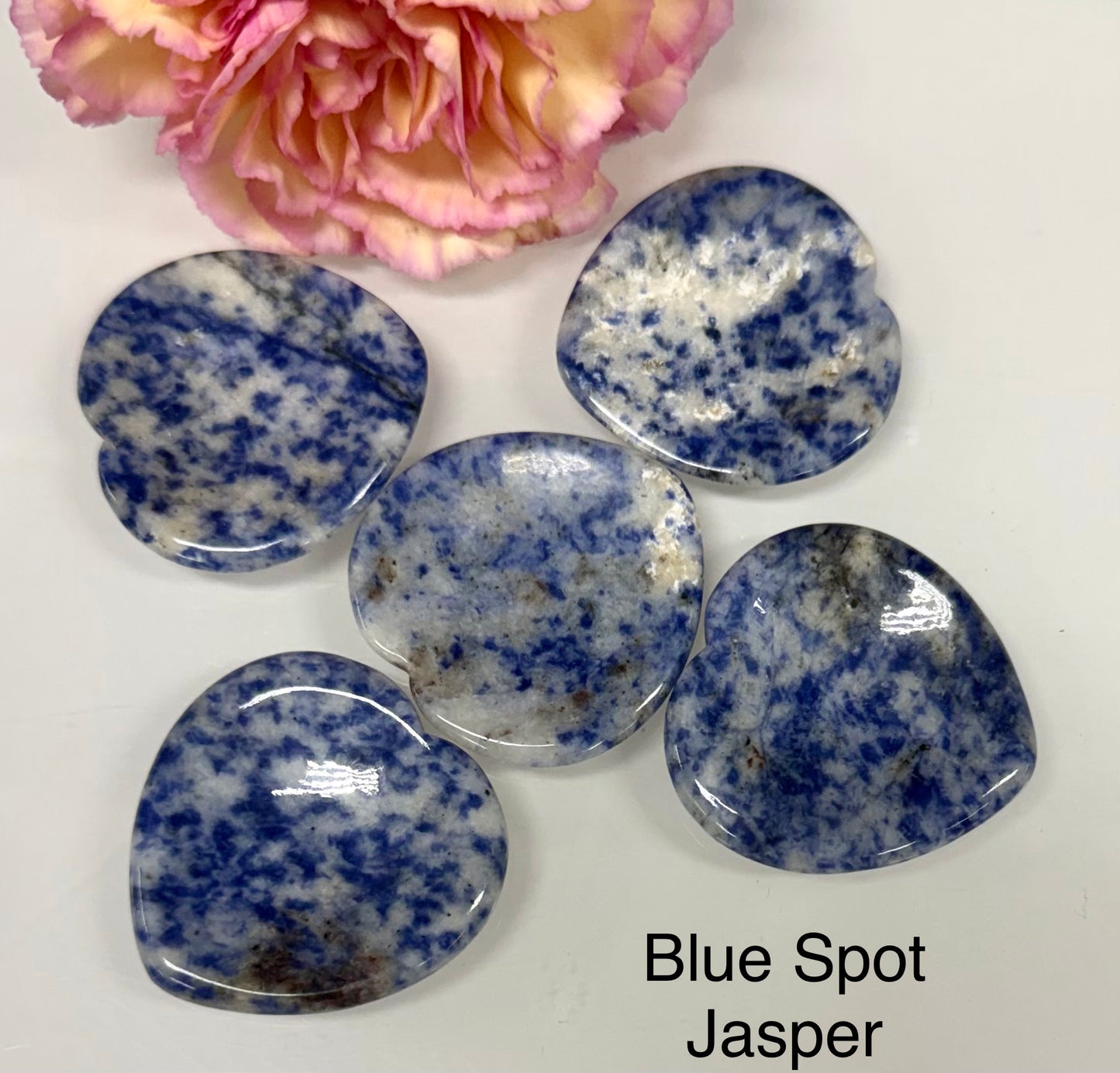 12 PCs Natural Crystal Heart shaped Worry Stone Healing Energy