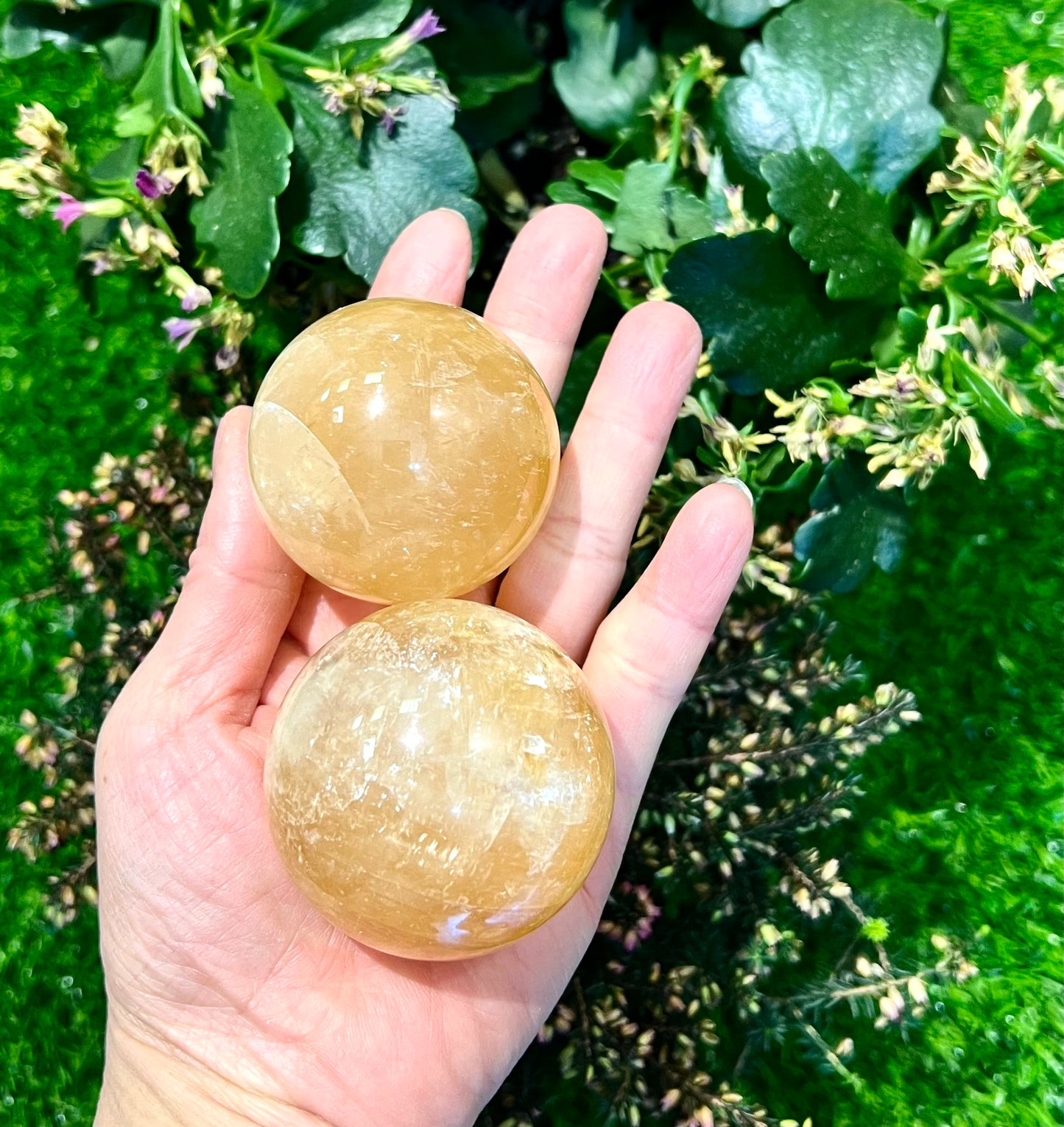 4 lbs Natural Honey Calcite Sphere