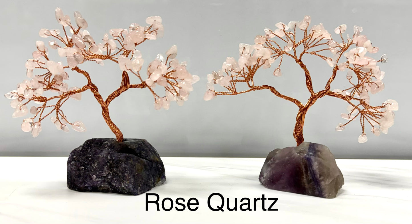 Wholesale Lot 7Pcs Bonsai Tree with Fluorite Crystal Base