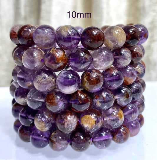 Wholesale 6 Pcs Natural Super Seven 10mm 7.5” Crystal Healing Stretch Bracelet