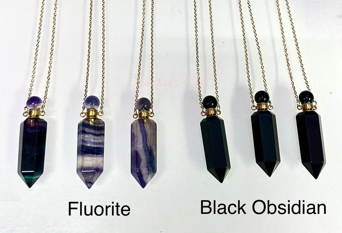 Wholesale 6 Pcs Mix Crystal Essential Oil Diffuser Pendant Necklaces