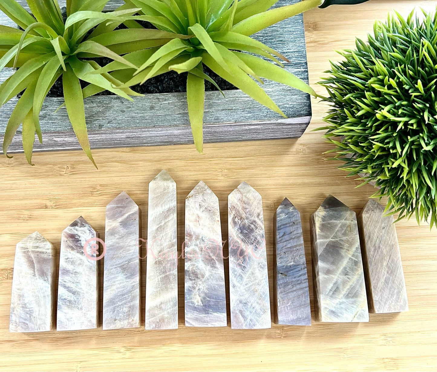 Wholesale Lot 2 lbs Natural Moonstone Obelisk Tower Point Crystal Healing Energy