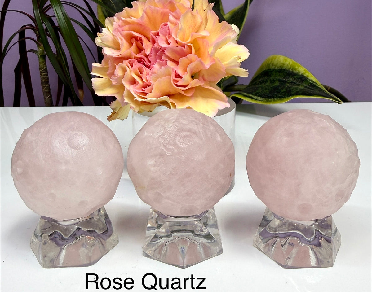 Wholesale Lot 8 Pcs Mix Crystal 4cm Moon Spheres Ball Healing Energy