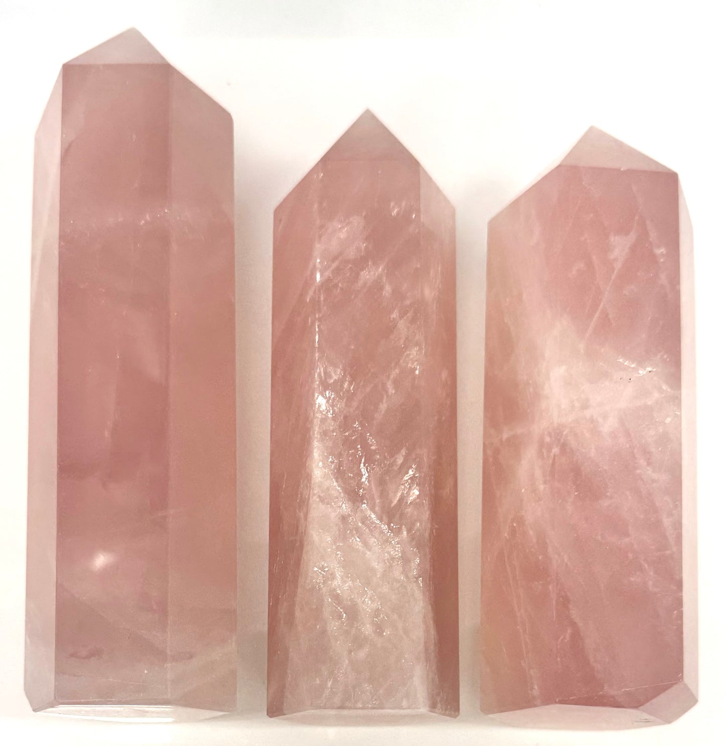 Wholesale Lot 4 Pcs Natural Rose Quartz Tower Crystal Obelisk point 3.8 to 4 lbs Healing Energy