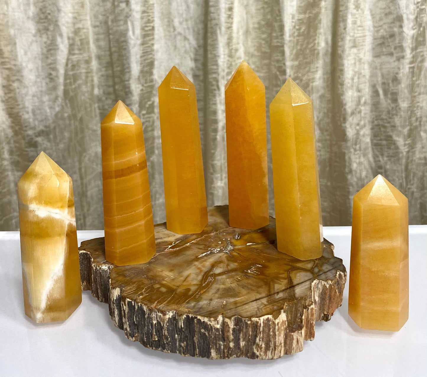 Wholesale Lot 1 Lb Natural Mexican Calcite Obelisk Tower Point Crystal Healing