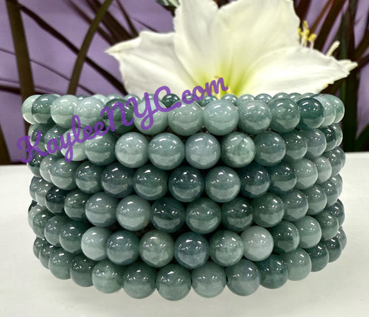 Wholesale 6 Pcs Natural Jade 5.5mm 7.5” Crystal Healing Stretch Bracelet