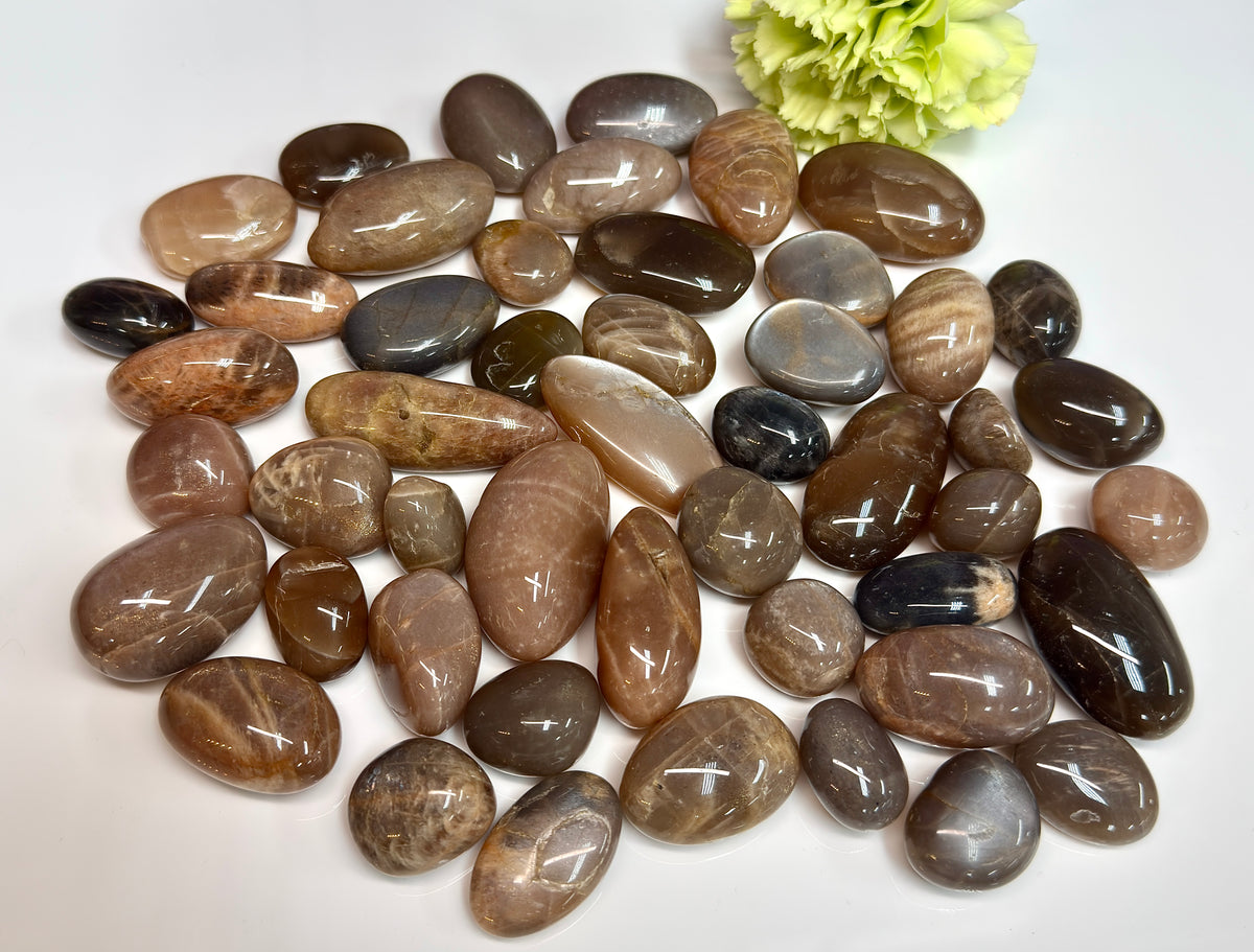 Wholesale Lot 1 lb Natural Black Moonstone Sunstone Tumble Healing Energy Nice Quality