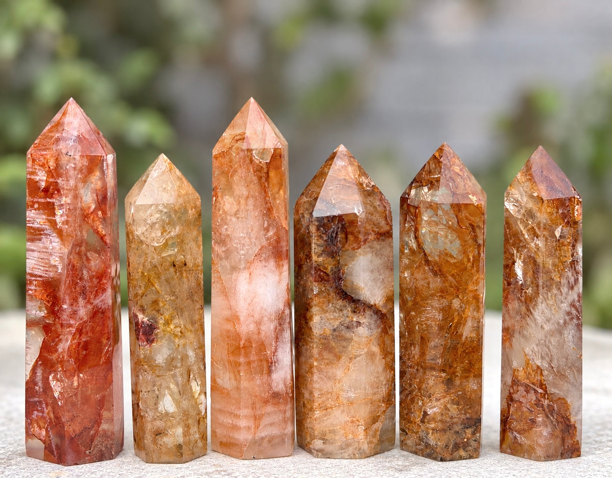 Wholesale Lot 1 Lb Natural Golden Healer Quartz Obelisk Tower Point Crystal Healing