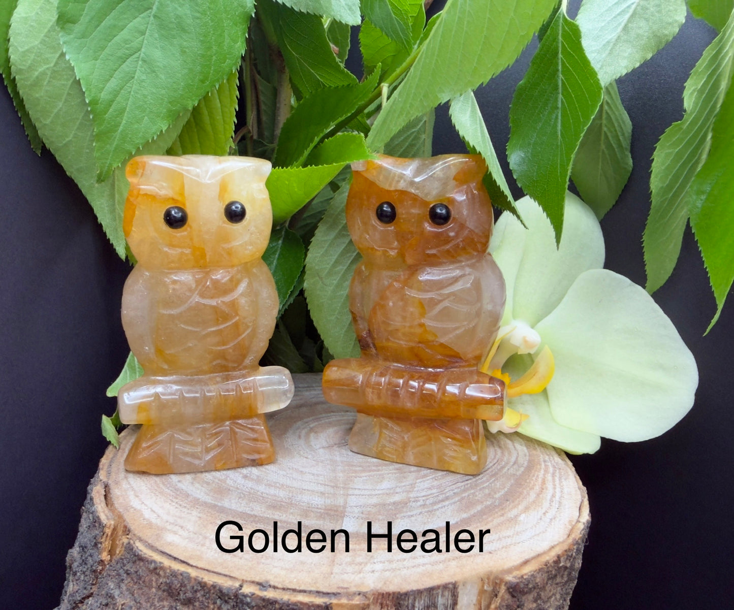 8 PCs Mixed Natural Crystal Owls Healing Energy