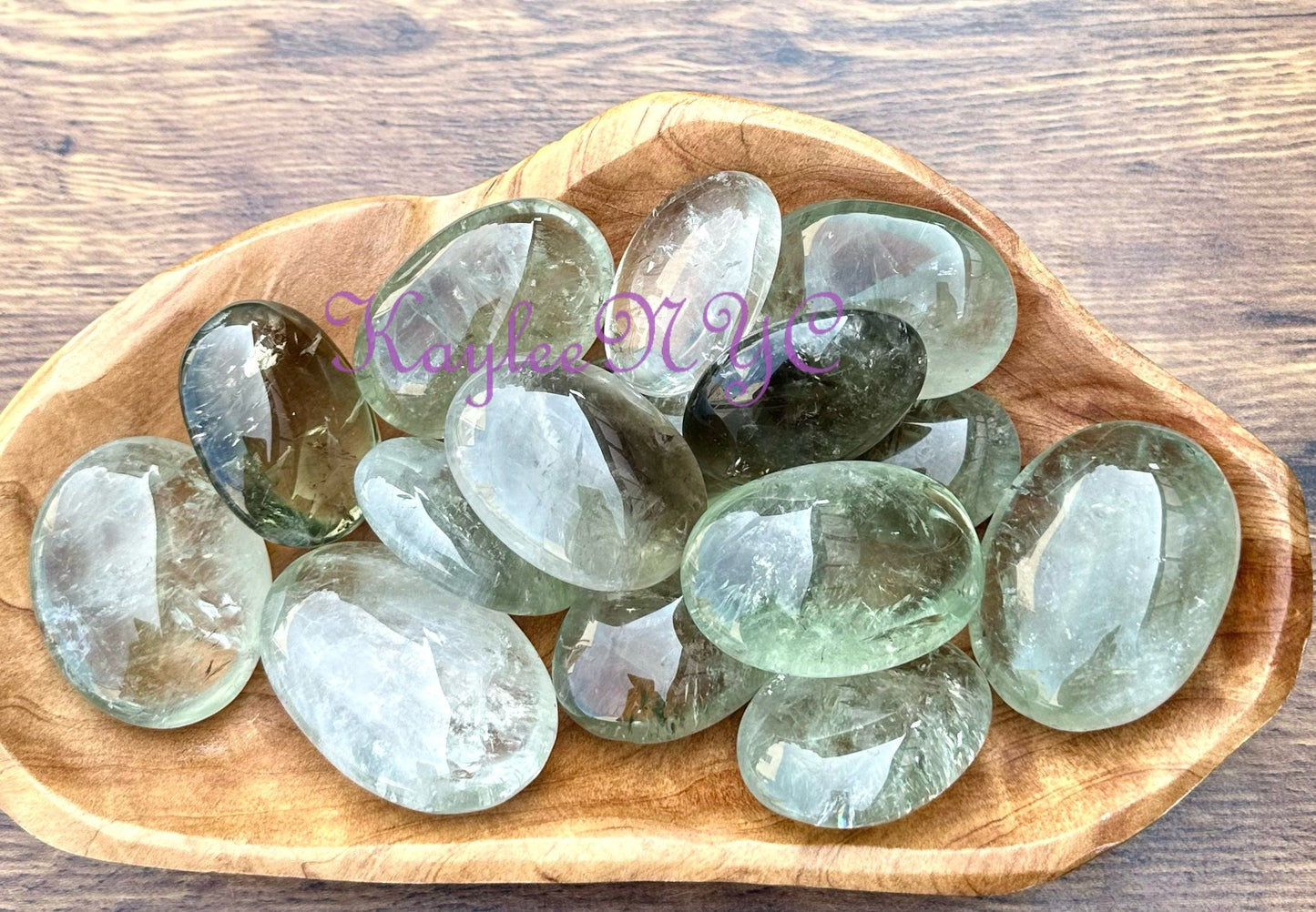 Wholesale Lot 2 lbs Prasiolite Green Amethyst Palm Stone Crystal Healing Energy