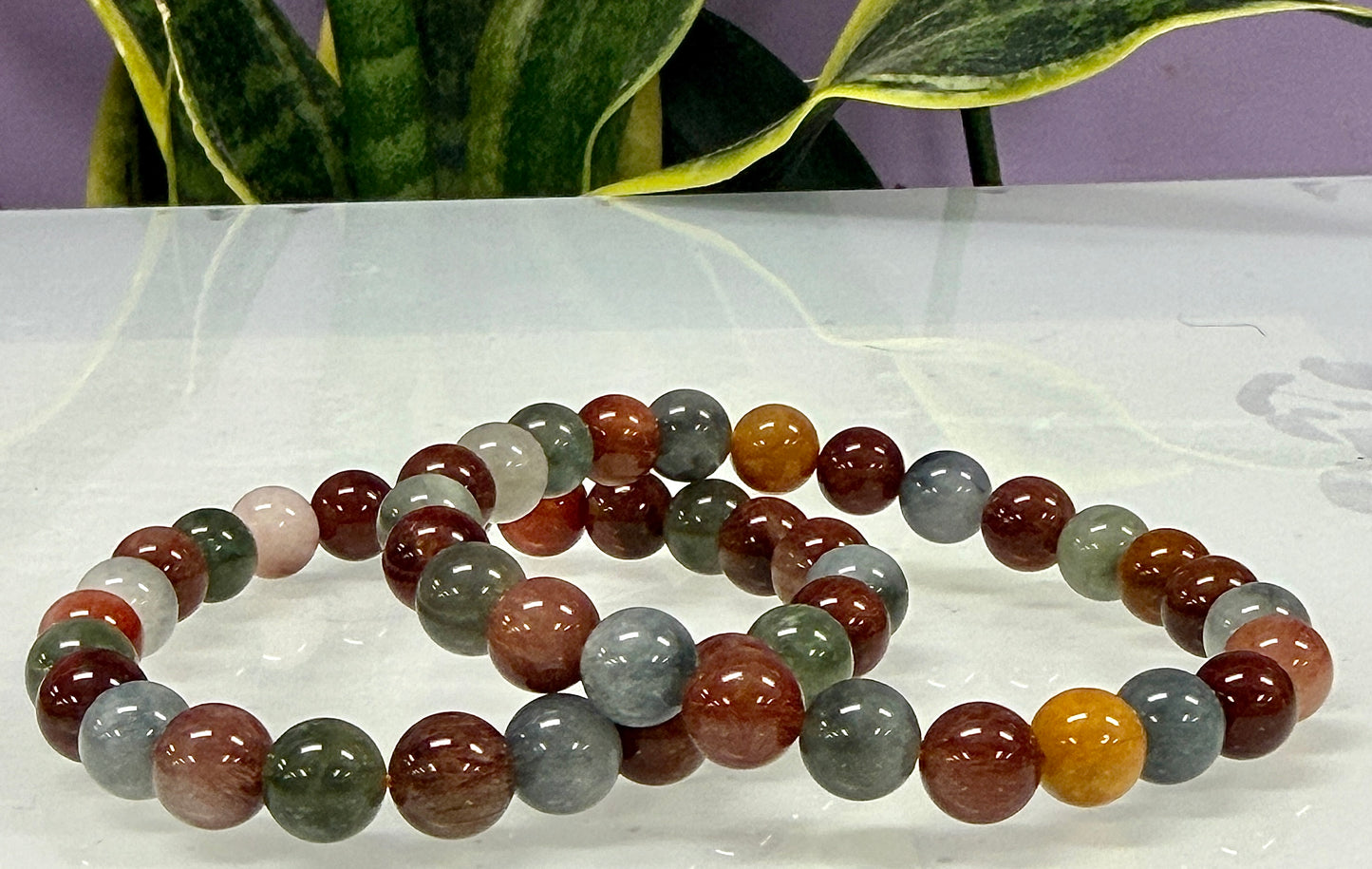 Wholesale 6 Pcs Natural Amphibole Quartz ~8mm 7.5” Crystal Healing Stretch Bracelet