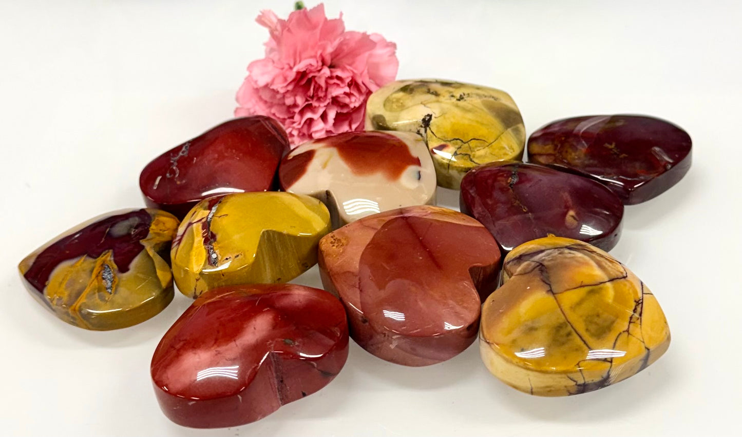 Wholesale 2 Lbs Lot Natural Mookaite Jasper Hearts Crystal Energy