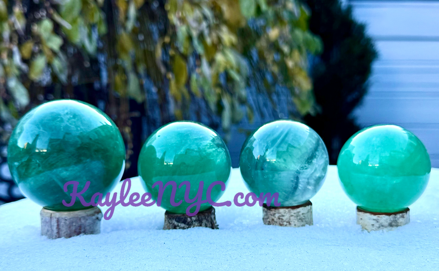 Wholesale Lot 4 to 5 Pcs Natural Green Fluorite Sphere Crystal Ball 3.9-4lbs Healing