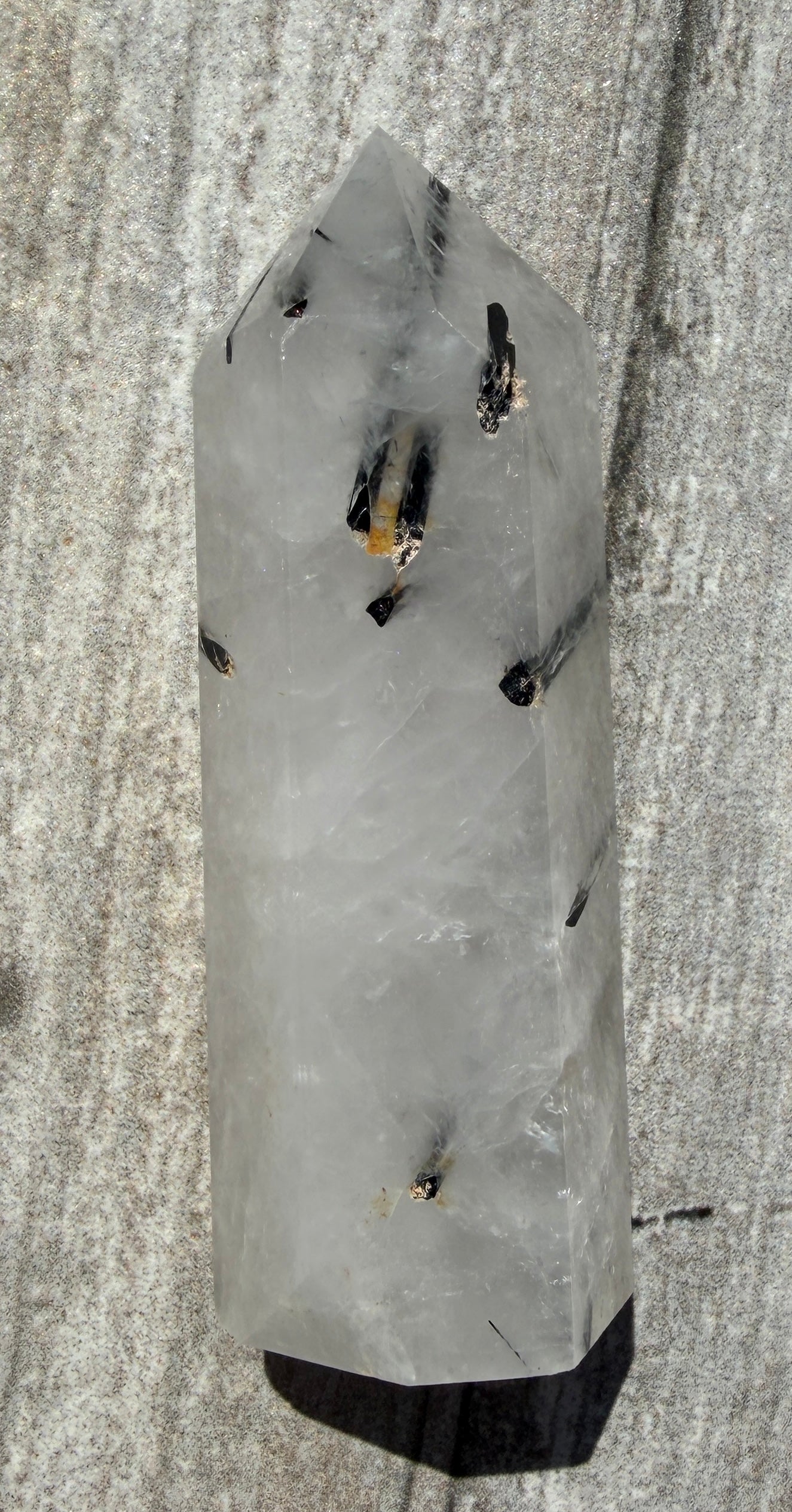 Wholesale Lot 1 Lb Natural Tourmalinated Quartz Obelisk Tower Point Crystal Healing 6-8 pcs