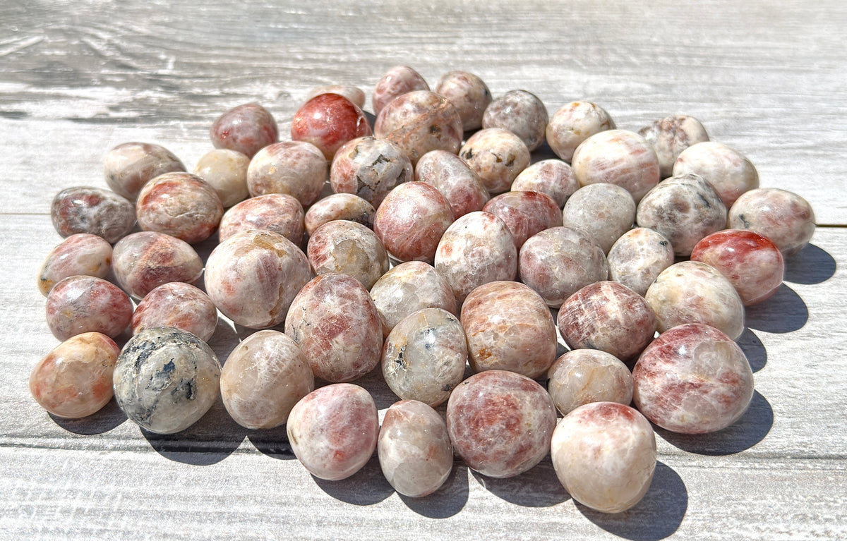 Wholesale Lot 2 lbs Natural Sunstone Tumble Crystal Healing Energy