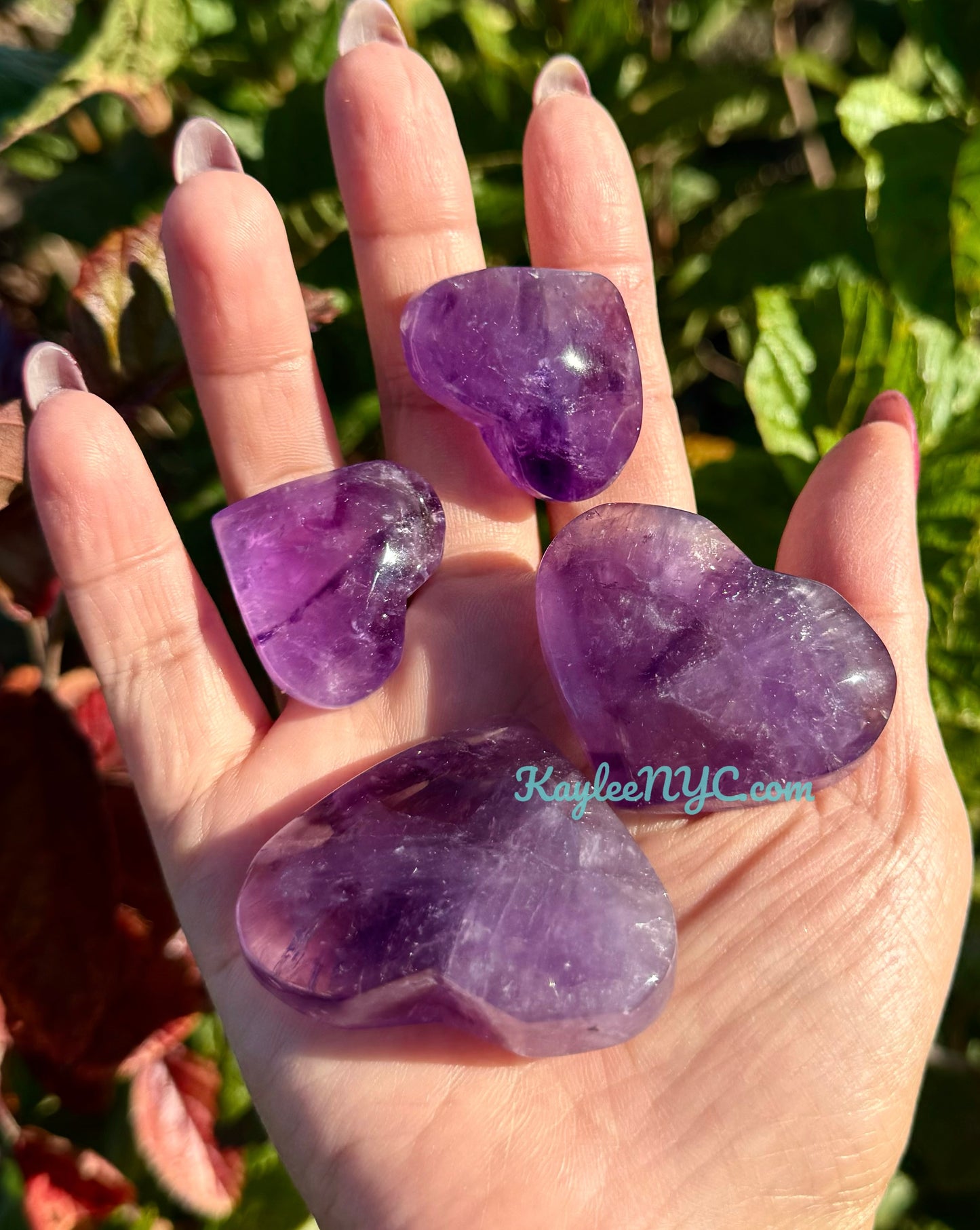 Wholesale 1 lb Lot Natural Amethyst Heart Crystal Energy