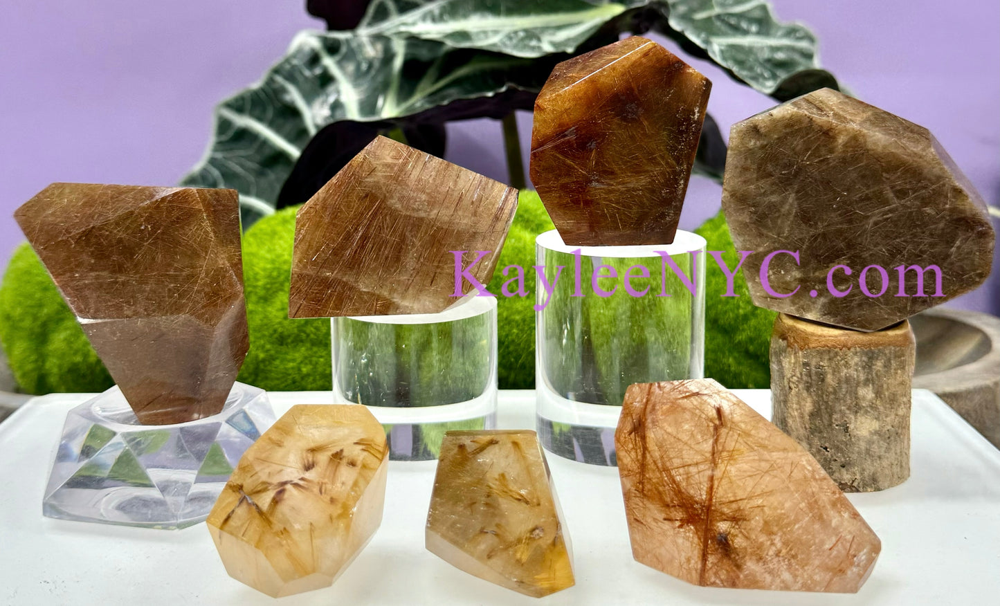 Wholesale Lot 2 lbs Natural Copper Gold Rutilated Quartz Crystal Polished Freeform Healing Energy