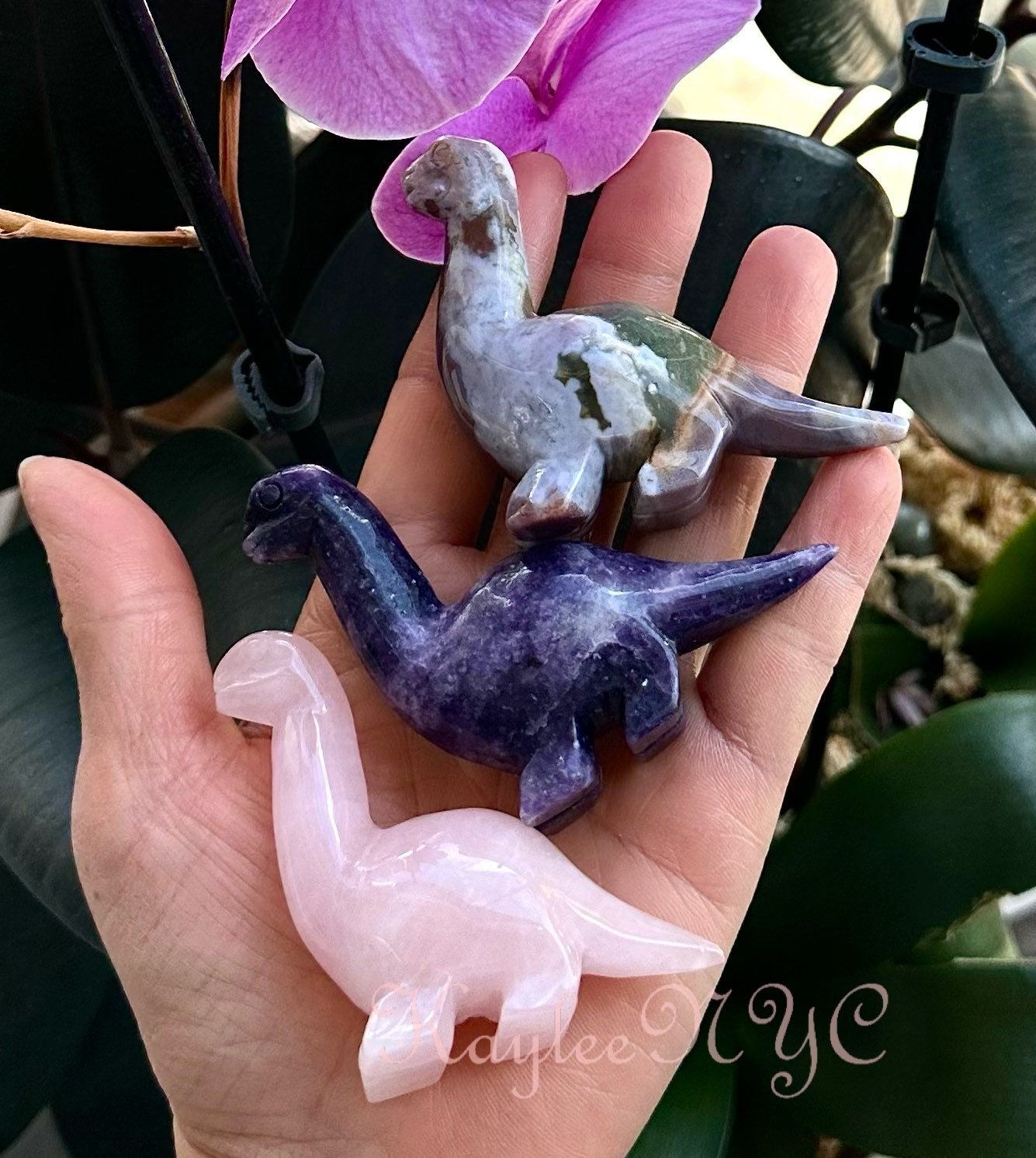 Wholesale Lot 7 PCs Natural mix Crystal Dinosaurs Nice Quality Crystal Healing Energy