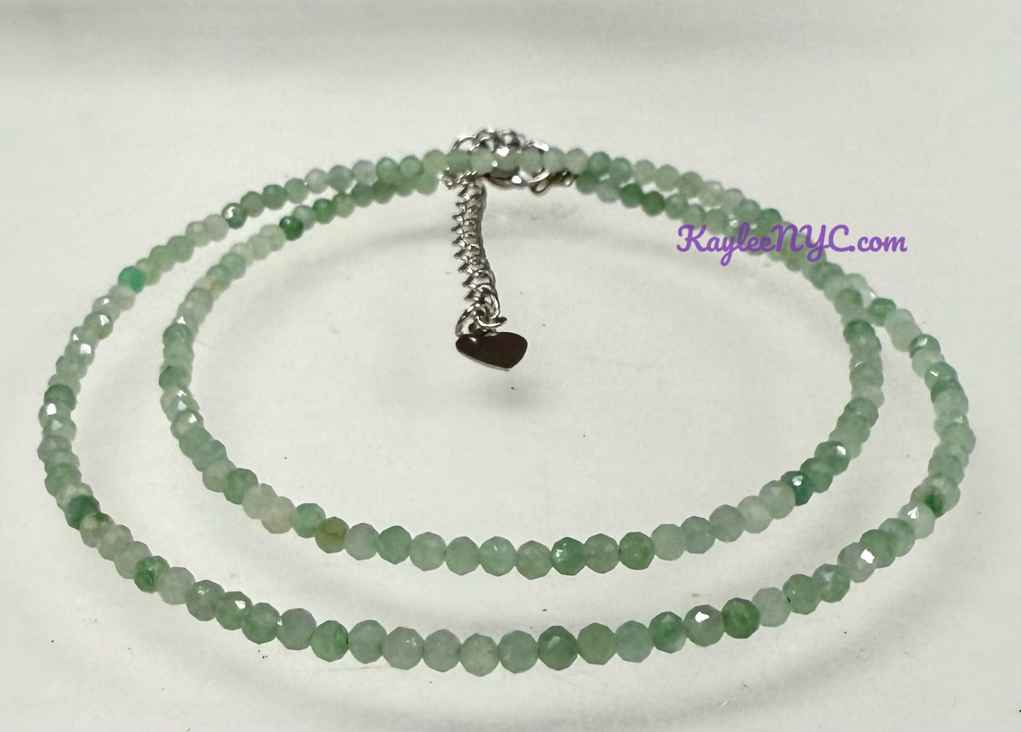 6 PCs 2mm Natural Burma Jade Necklaces