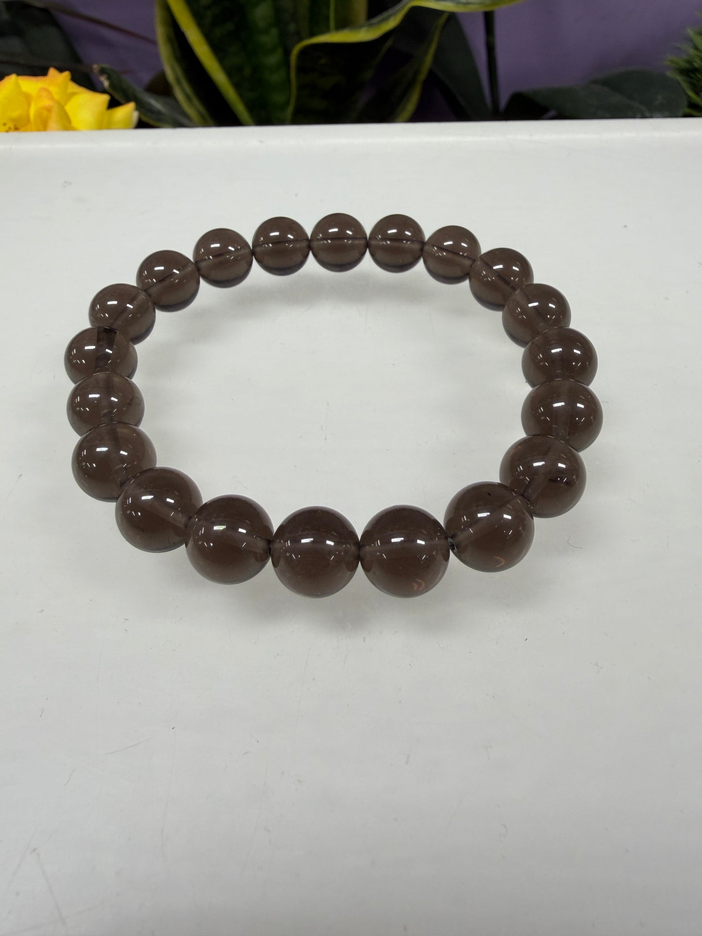 Wholesale Lot 6 Pcs Natural Ice Obsidian 10mm 7.5” Stretch Bracelet