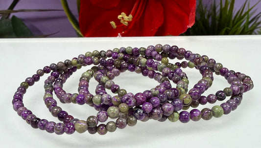 Wholesale 6 Pcs Natural Atlantisite 4mm 7.5” Crystal Healing Stretch Bracelet