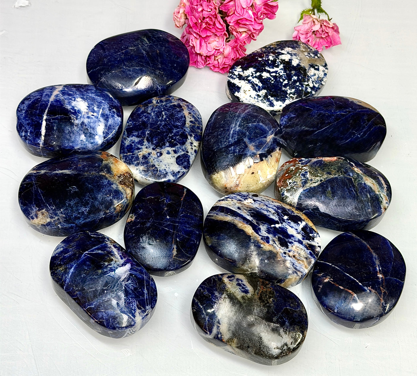 Wholesale 2 Lb Lot Natural Sodalite Palm Stones Crystal Energy