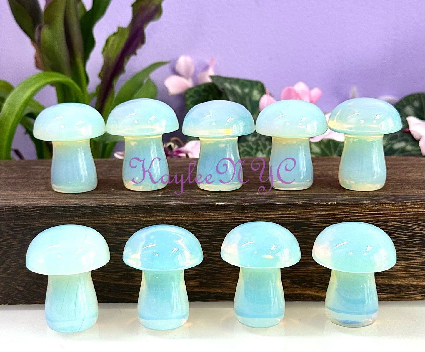 Wholesale Lot 9 PCs 2” Opalite  Mushroom Healing Energy