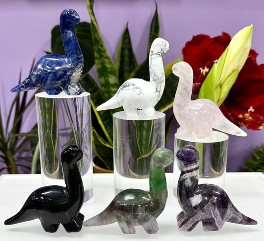 Wholesale Lot 6 PCs Natural mix Crystal Dinosaurs Crystal Healing Energy