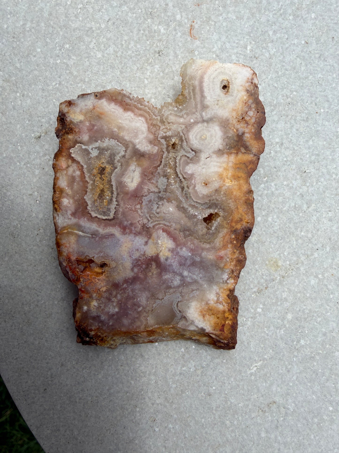 2 lbs Natural Pink Amethyst Flower Agate Slabs crystal healing energy