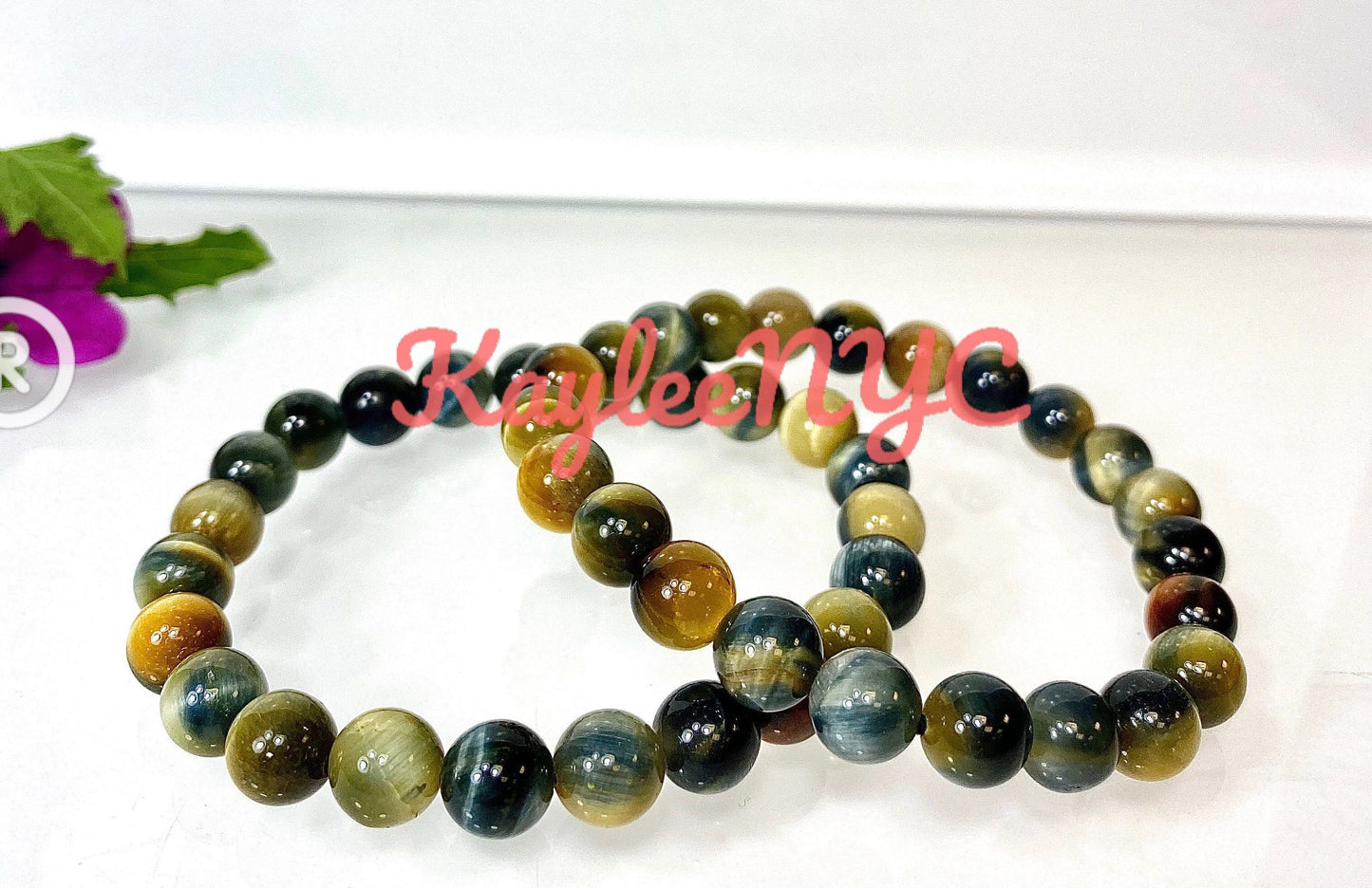 Wholesale 6 Pcs Natural Dream Tiger Eye 8mm 7.5” Stretch Bracelet Crystal Healing Energy