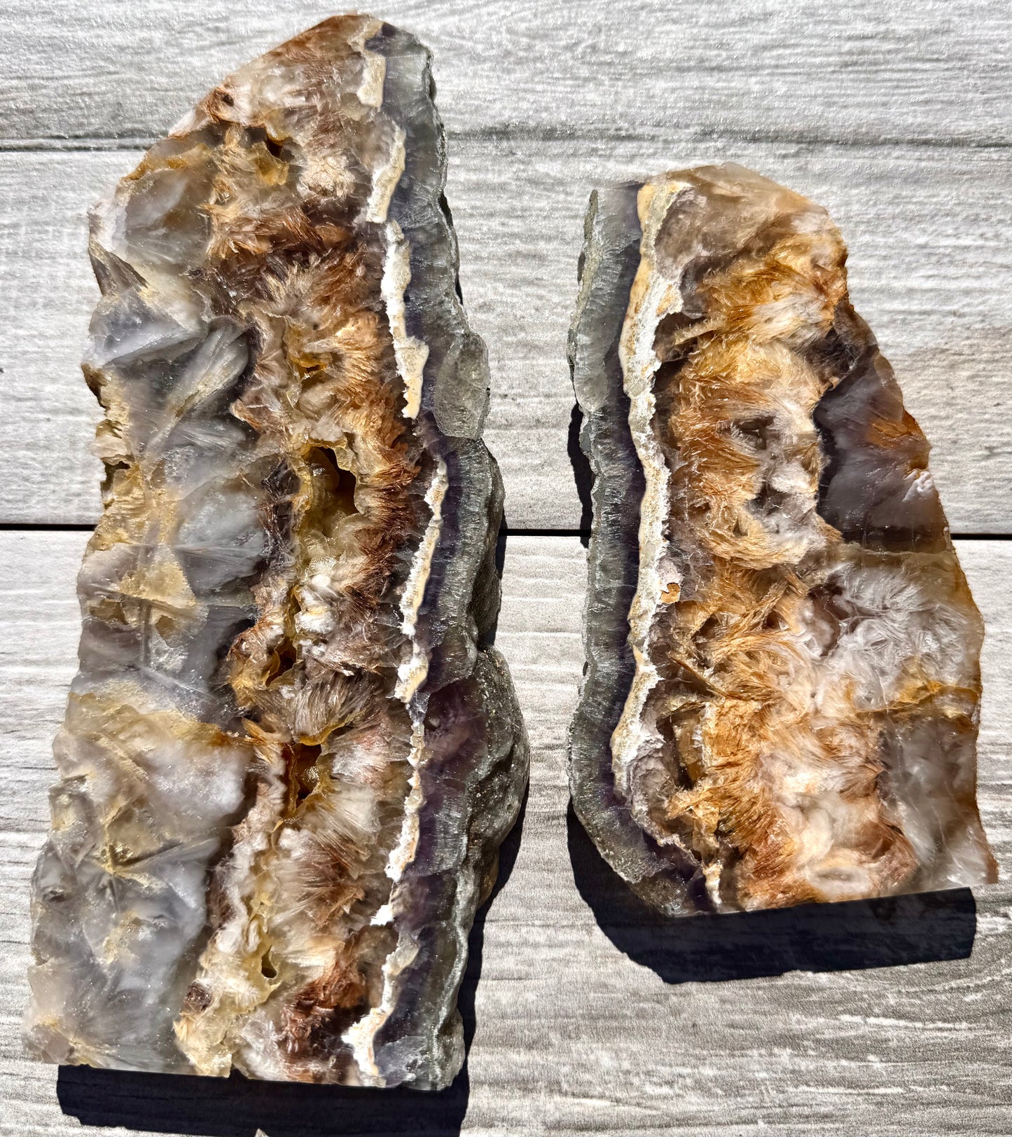 Wholesale Lot 3-4 pcs Feather Fluorite Slab Tower Natural Crystal Energy