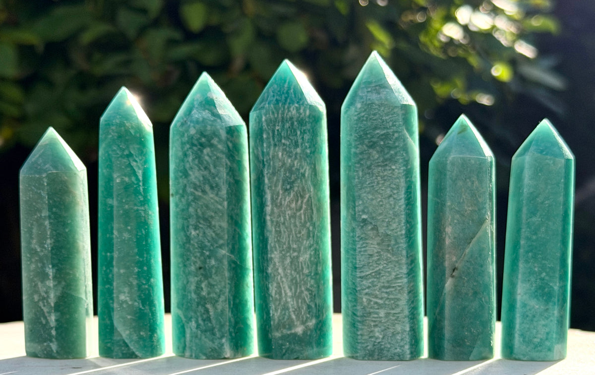 Wholesale Lot 1 Lb Natural African Amazonite Tower Obelisk Point Crystal Healing