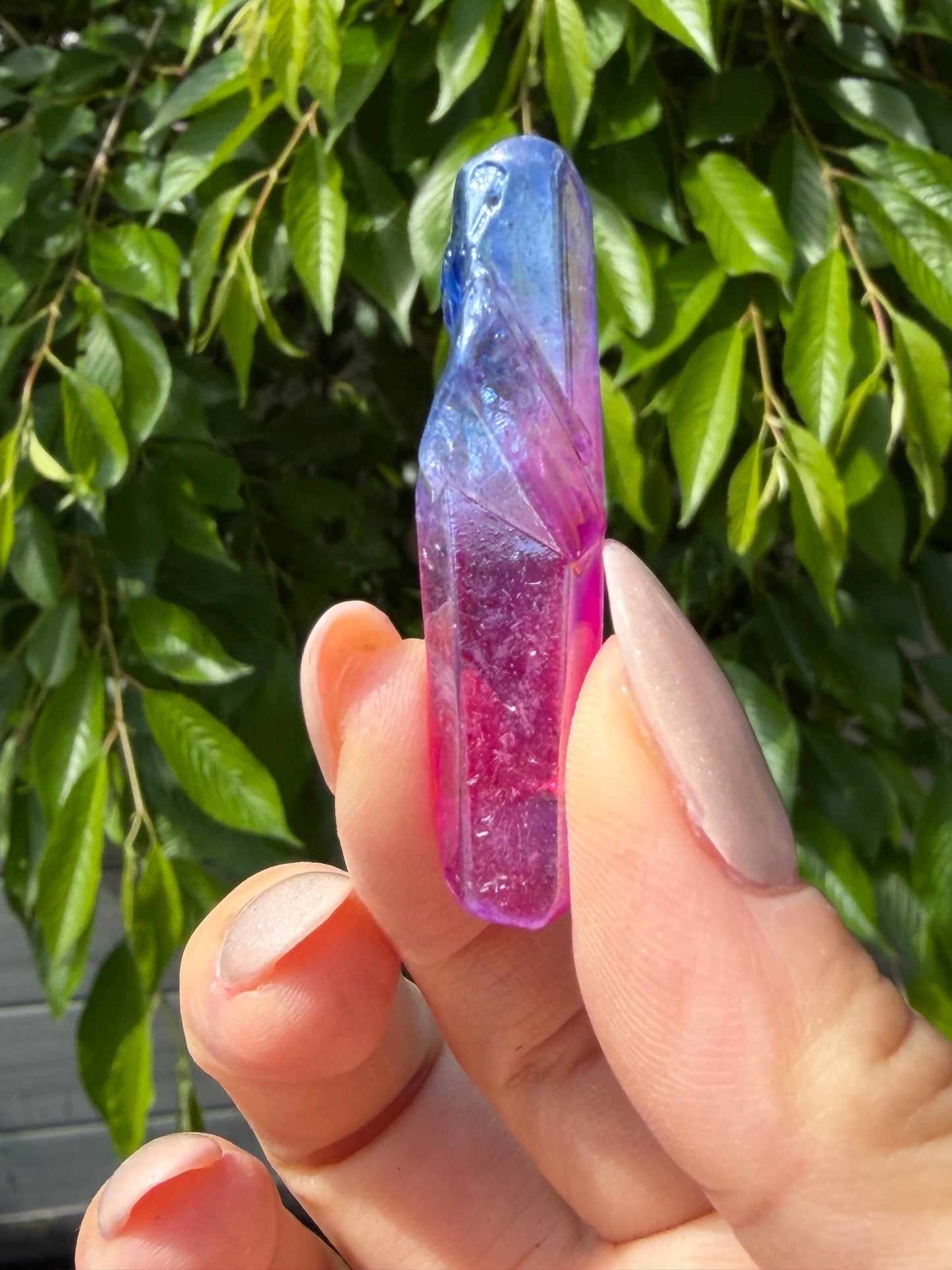Wholesale Lot 1 Lb Rainbow Aura Quartz Wand Tumble Crystal Nice Quality