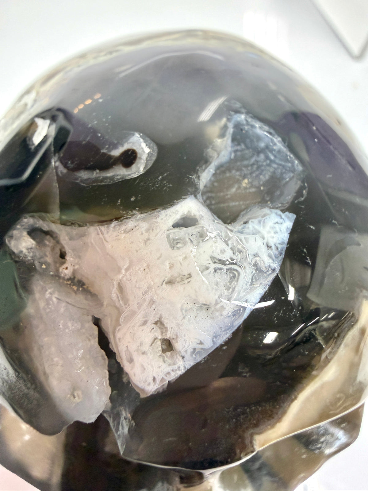 Wholesale lot 3 Pcs Natural Volcano Agate Skull Crystals Healing Energy