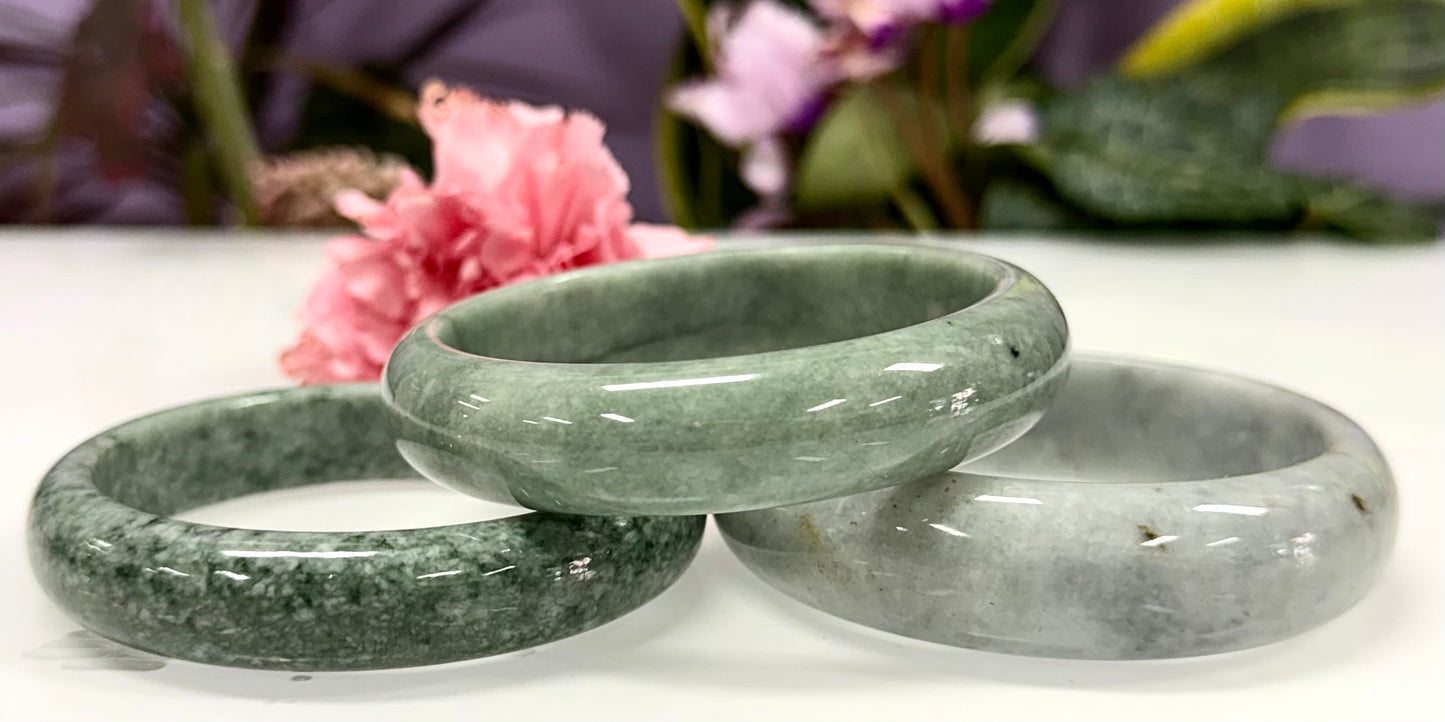 Wholesale 3 Pcs Natural Burma Jade Bangle Bracelet Crystal Healing