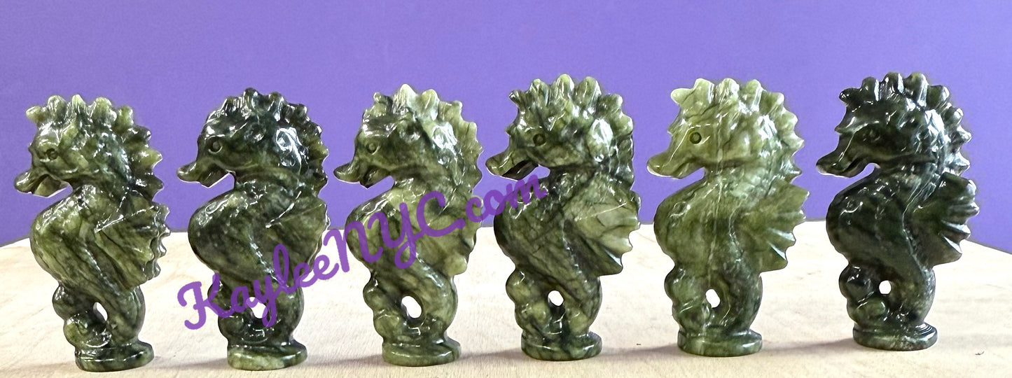 4 PCs 6cm Natural Nephrite Jade Witch healing energy