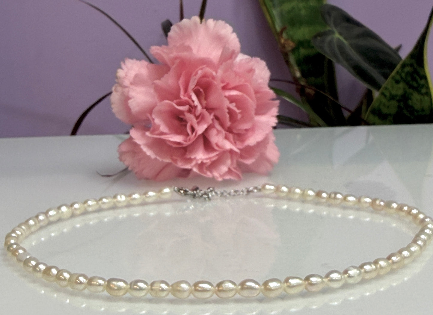 6 PCs 6 pcs ~5mm Natural Freshwater Pearl Necklace Healing Energy
