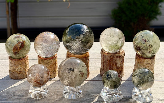 Wholesale Lot 2lbs Natural Clear Quartz Crystal Spheres Healing
