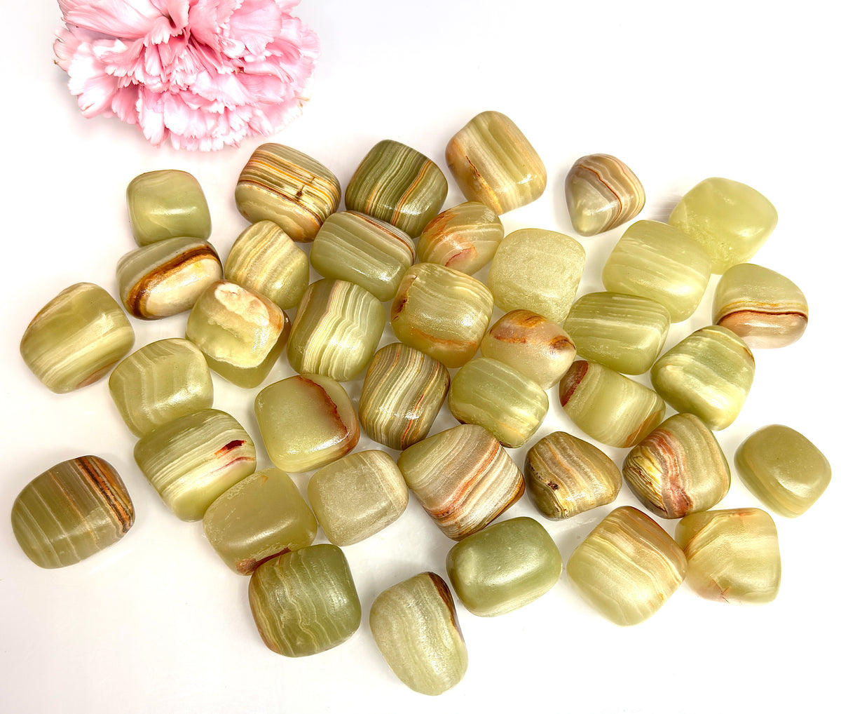 2 lbs Natural Green Onyx Tumble Crystal Healing Energy